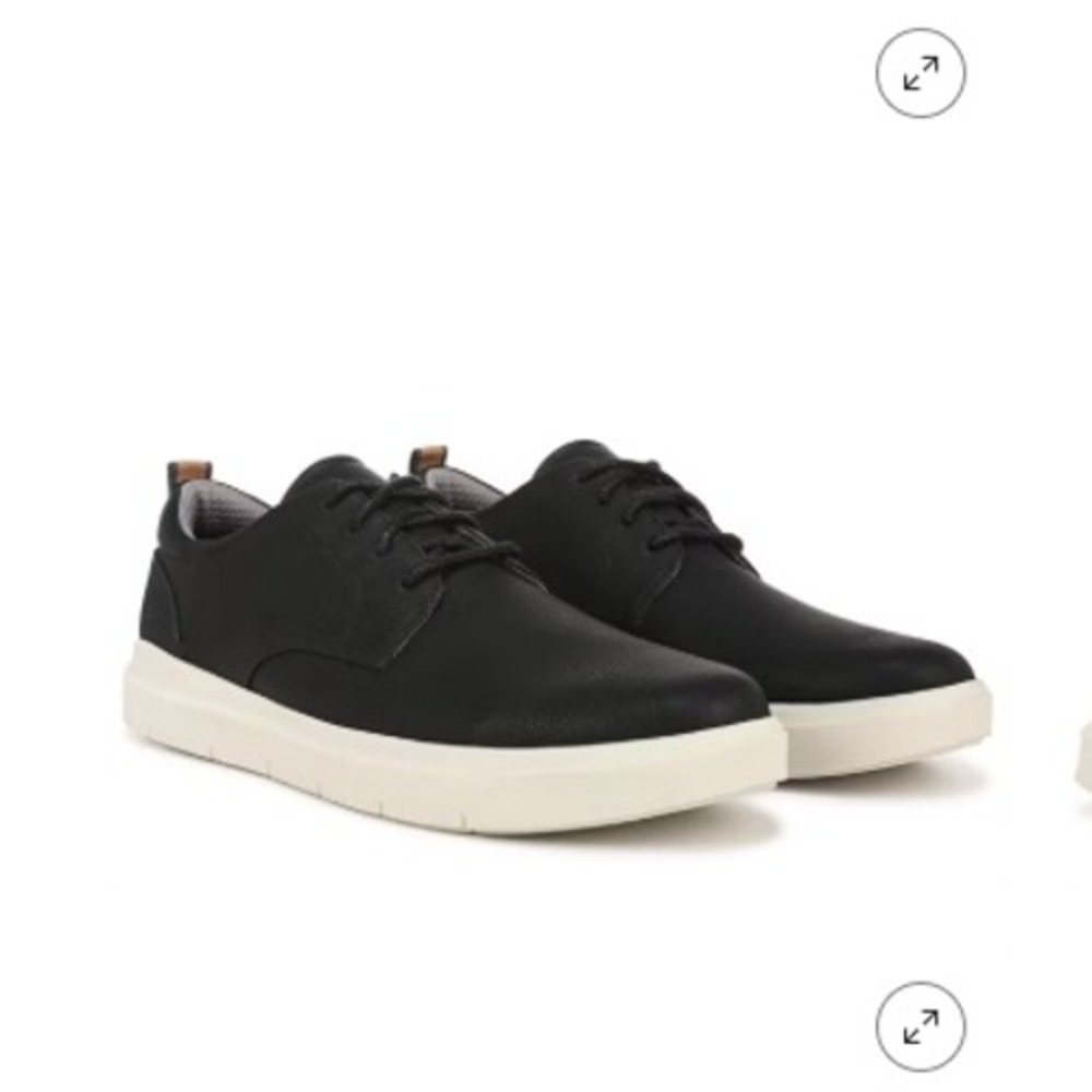 Dr Scholls Madison Oxford Sneakers 12M Black Leather Sport Sole Comfort Casual
